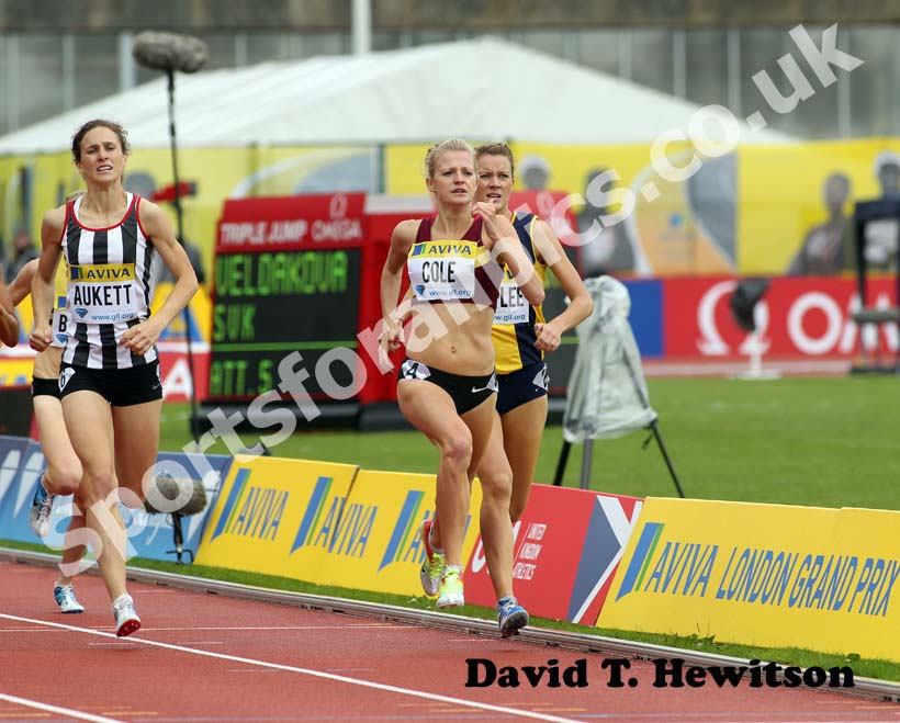800 metres On camp with Kelly winner Rowena Cole, 2012 Samsung Diamond League, Crystal Palace, London.